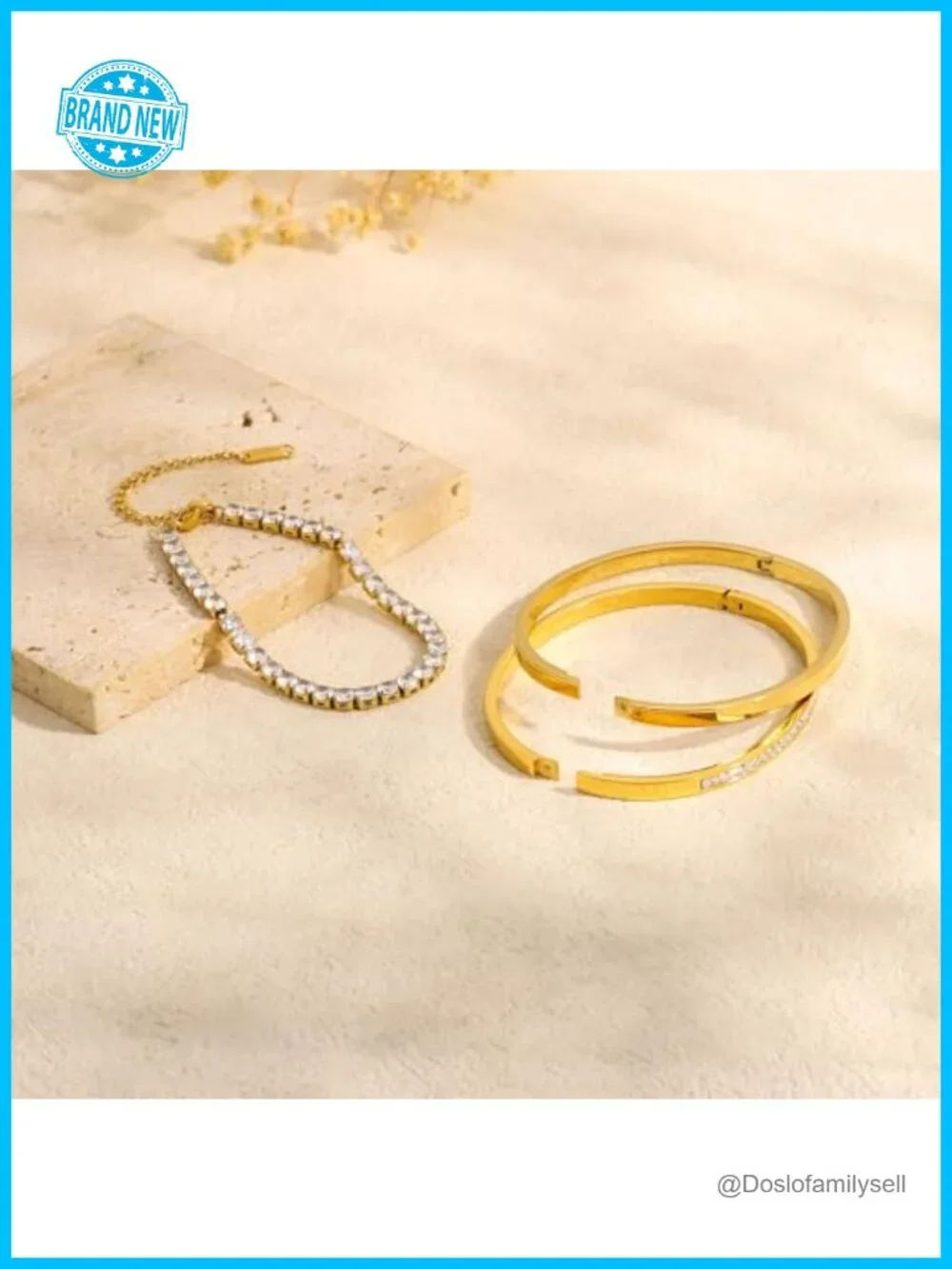 Stainless Steel Bangle Bracelet Set Stackable Non Tarnish